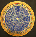 深藍光暈OM字曼陀羅唐卡 | Blue Aura OM Mandala Thangka