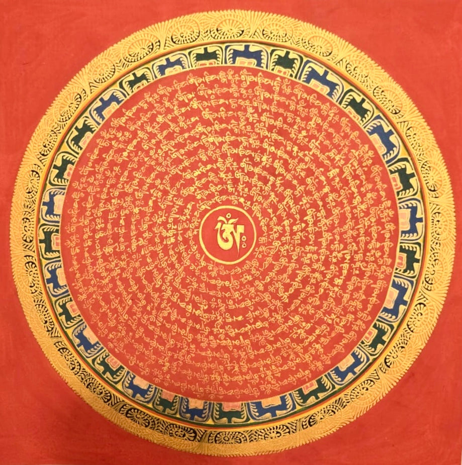 藏文種子字曼陀羅唐卡 | Tibetan Seed Syllable Mandala Thangka