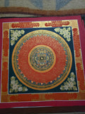 黑底佛眼蓮花曼陀羅唐卡 Black Lotus Buddha Eye Mandala Thangka