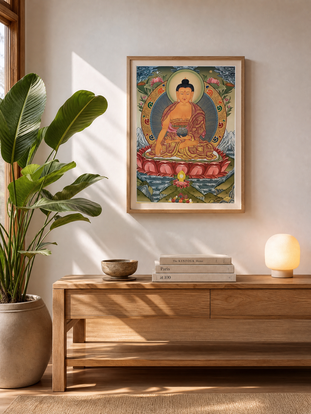 釋迦牟尼佛24k金唐卡 | Shakyamuni Buddha 24k Gold Thangka
